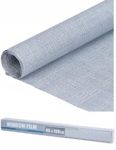 Raamfolie Statisch Hechtend - Textiel Effect - 45 x 150 cm - Privacy en Sfeer