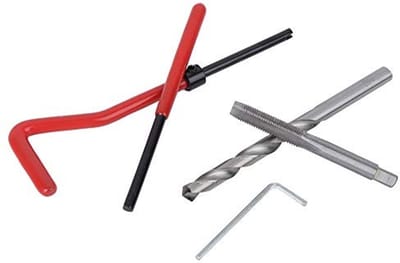 Dailygoods- Schroefdraad Reparatieset 25-delig - M7 Schroefdraad Tap Set - Schroefdraadinzetstukken - Transparante Doos - Geschikt voor Bewerking - Draadreparatieset