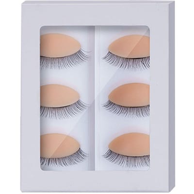 3 Paar Vervangen Oogleden Silicone Dubbele Oogleden Vervangende Oogleden voor Mannequin Hoofd Roze