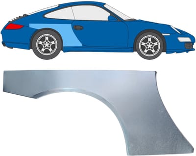 Reparatiepaneel achterspatbord voor Porsche 911 997 2004-2012 / Rechts