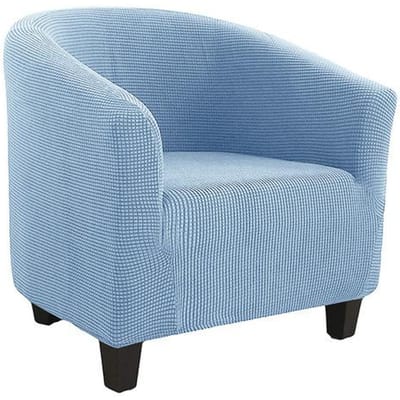 Jacquard Clubfauteuilhoes Stretch Kuipfauteuilhoes Effen Kleur Bankhoezen Vuilafstotende Decor Bankbeschermer Voor Woonkamer 1 Piece