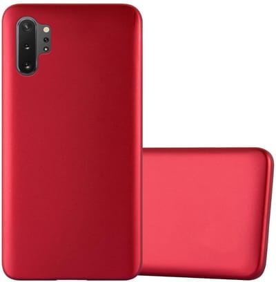 Cadorabo Hoesje geschikt voor Samsung Galaxy NOTE 10 PLUS in METALLIC ROOD - Beschermhoes gemaakt van flexibel TPU silicone Case Cover