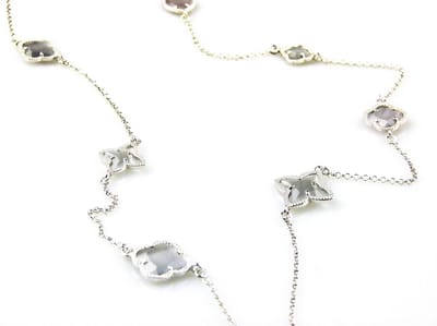 model Fiori gemengde motieven collier in zilver grijze gemengde motieven