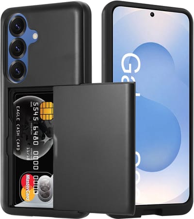 ShieldCase Kaarthouder Case - Geschikt voor Samsung Galaxy S26 - Slide Cover - Zwart