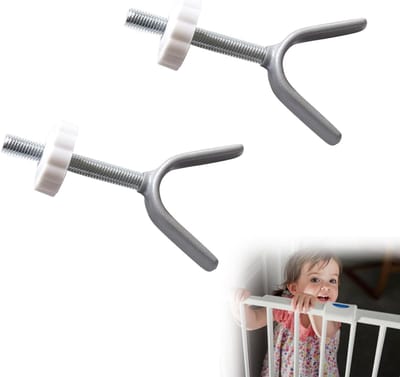 Duwschroeven voor kinderhekken, 2 x Y-spindle drukschroeven M10, trapbescherming, metalen spindels, bevestigingsschroeven en accessoires voor kinderhekken