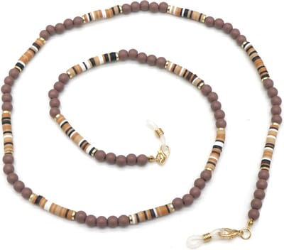 Brillenkoord met Kralen - Ketting voor Zonnebril - Bruin