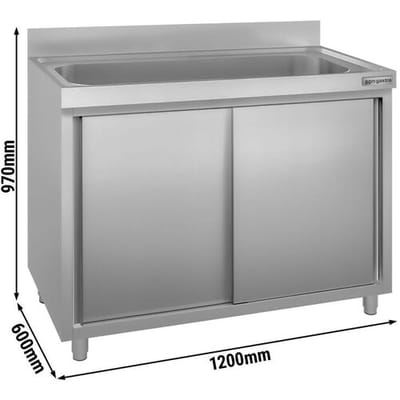 GGM Gastro Topfspülschrank ECO - 1200x600mm - mit 1 Becken