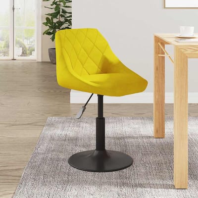 vidaXL Barkruk fluweel mosterdgeel