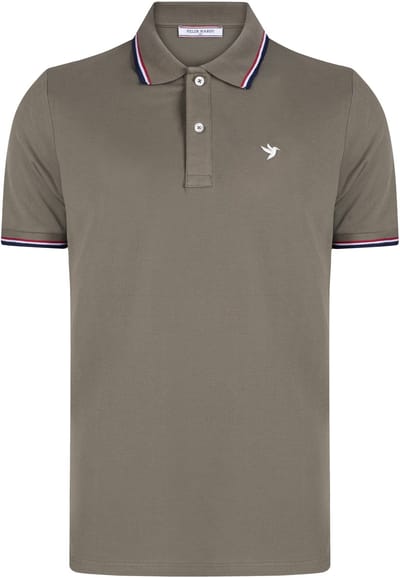 Felix Hardy Polo Shirt Korte Mouw Katoenen Pique Heren Khaki - S
