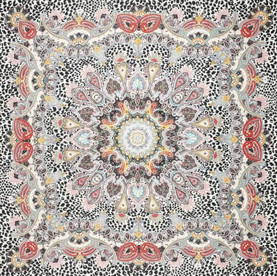 ROECKL sjaal Animal Paisley Scarf Multi Mulberry kleurrijke