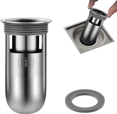 Douche Vloer Afvoerplug voor Badkamer en Keuken - Anti-Geurplug - Roestvrij Staal - Eenvoudige Installatie