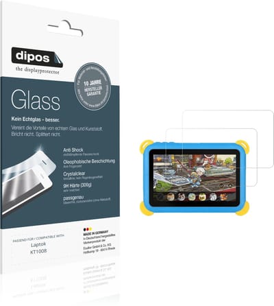dipos – 2x Pantserfolie geschikt voor Laptok KT1008 | 9H Screenprotector