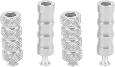 2 Paar CNC Motorfiets Gekartelde Shifter Peg Anti-Slip Versnellingspook Remhendel Voetsteunen Pedaal 6mm Gat Front Voetsteunen Voor Montage Bouten Moto(Splinter)