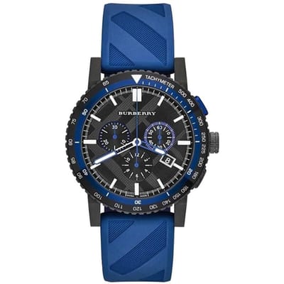 Burberry BU9807 herenhorloge marineblauw chronograaf - stijlvol en duurzaam
