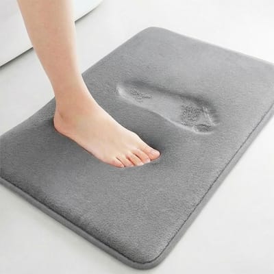 Absorberende Badmat van Memory Foam met Antislip Latex Achterkant, Wasbaar en Comfortabel, 50 x 80 cm, Grijs