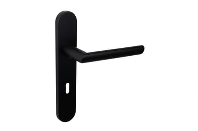 Lavuzo deurkruk Ragusa Zwart met afgerond schild SL72 | Per set | Deurkruk zwart | Deurklink met schild