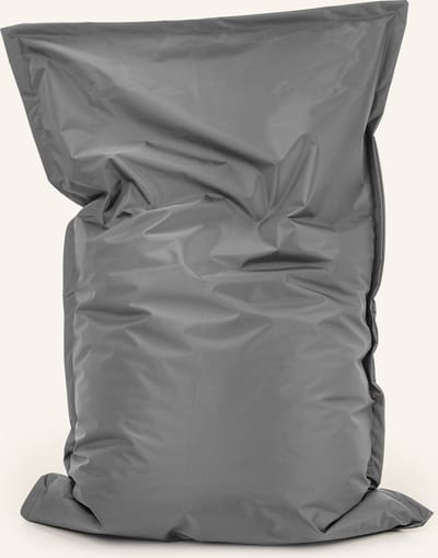 Drop & Sit - zitzak/zitkussen - robuust nylon - grijs - 100 X 150 cm - voor binnen en buiten - verkrijgbaar in verschillende kleuren