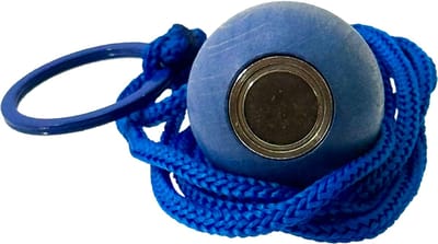 Boulemaus – Jeu de Boules - Magneet - Krachtige Magnetische bouleopraper pastelblauw in de vorm van but met koord – 4 kg