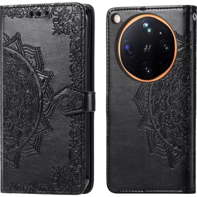 imoshion Hoesje - Geschikt voor Oppo Find X9 Ultra - Mandala Bookcase - Zwart