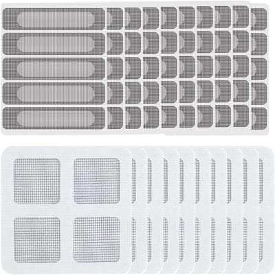Complete Reparatieset voor Muggennetten - 90-delige Kit met Sterke Lijm en Reparatietape voor Glasvezelnetten
