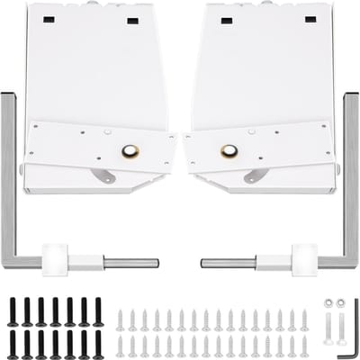 Murphy Montage Muurveren Mechanisme Heavy Duty Ondersteunings Hardware DIY Kit voor King Queen Bed (Verticaal), Wit