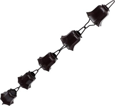 Regenketting Tuin - Waterafvoer Ketting - Decoratieve Watergeleiding - Stil Vallend Water Geluid - 100 cm Lengte - Zwart