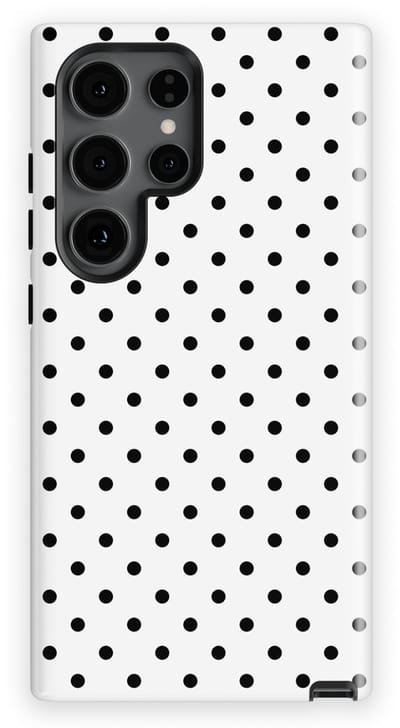 Polka Dots Hoesje Samsung Galaxy S24 Ultra | Geschikt Voor Mag | Stippen Design Backcover Samsung Galaxy S24 Ultra Mono Dots