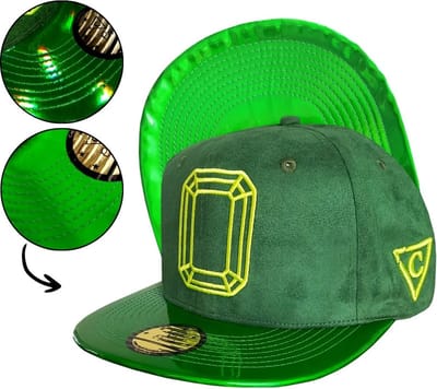 Capiche® Snapback – Emerald – Groen Suède & Holografische Klep – Pet Heren – Sportcap – Baseball Cap