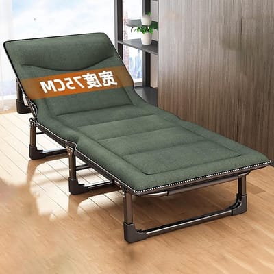 Opvouwbaar Bed - Logeerbed Slaapbank - Extra Slaapplek - Verstelbaar Hoofdeinde - 190x68x30cm - Groen