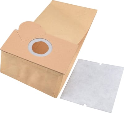 Geschikt voor NILCO. 10 stuks. Stofzuigerzakken voor Rugzakzuiger RS 05, RS 17, Papier + vierkant motorfilter. COVAKO Merk