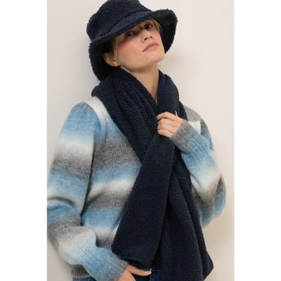 Josephine & Co Sherpa Scarf Navy Maat: 34 | Sjaals Outlet | Dames | Blauw