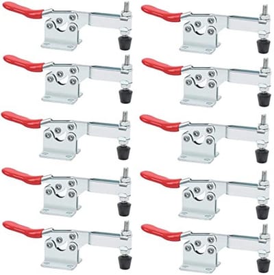 Verstelbare Kniehefboomspanners - Horizontale Snelspanners voor Houtbewerking en Lassen (10 stuks)