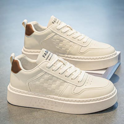 Mode Witte Skateboardschoenen Heren Casual Sneakers Outdoor Platform Hardloopschoenen Ademend Tennisschoenen 39 white