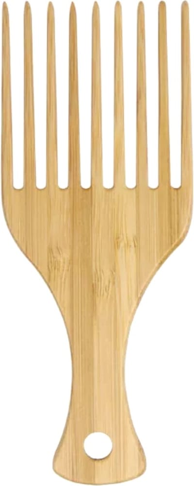 Handgemaakte Afro sandel Houten kam voor stijl haar, krullen, kroeshaar, baard kam, weaves en pruiken - Haarkam voor droog en nat haar - 1 stuk .