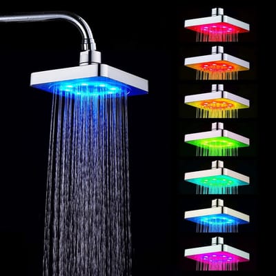 Dailygoods - LED Douchekop - 7 Kleuren Veranderen - Romantisch Licht - Badkamer Douchekop - Badkamer Accessoires - Geschikt voor Thuis