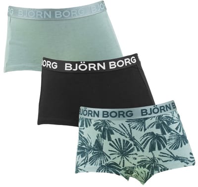 3-Pack meisjes boxershort - minishorts - 152 - Groen