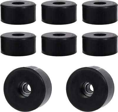 Trillingsdempers Compressor - Rubberen Voetjes - Apparaten Stabiliseren - Antislip Rubber Materiaal - 8 stuks - Zwart