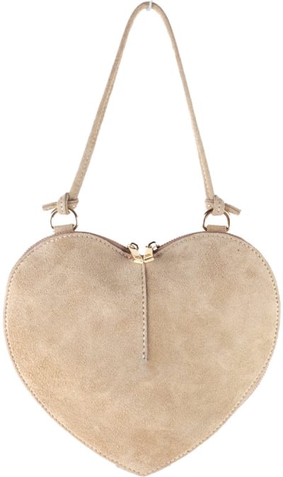 Giuliano lederen schodertas Calista - Suede - Made in Italy - Beige