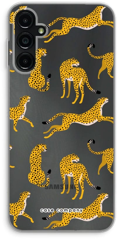 Case Company® - Hoesje geschikt voor Samsung Galaxy A14 hoesje - Luipaard - Soft Cover Telefoonhoesje - Bescherming aan alle Kanten en Schermrand
