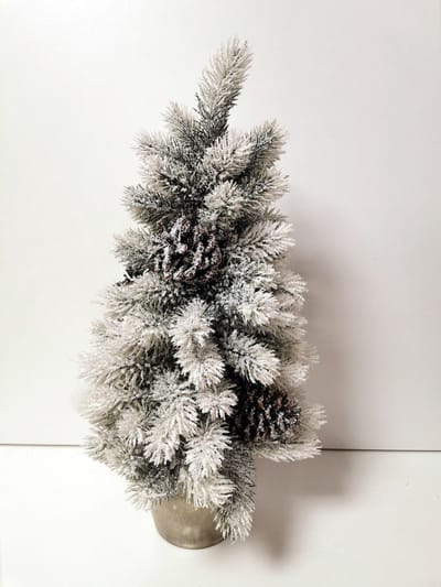 Kerstboom - 47cm - kunststof - Boltze - Makkelijk - met sneeuw.