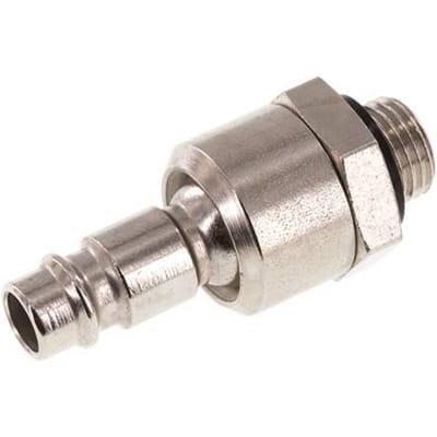 Staal/Messing DN 7.2 (Euro) Luchtkoppeling Insteeknippel G 1/4 inch Buitendraad Draaikoppeling - CLP7-M-EN-R-014