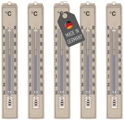Set van 5 Analoge Tuin- en Binnenthermometers - Nauwkeurige Temperatuurmeting