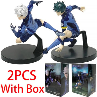 13CM Anime Blue Lock Nagi Seishiro Rin Itoshi Coole Pose Ontwerp Model Klassieke Stijl Bureau Ornament Anime Collectie Cadeau