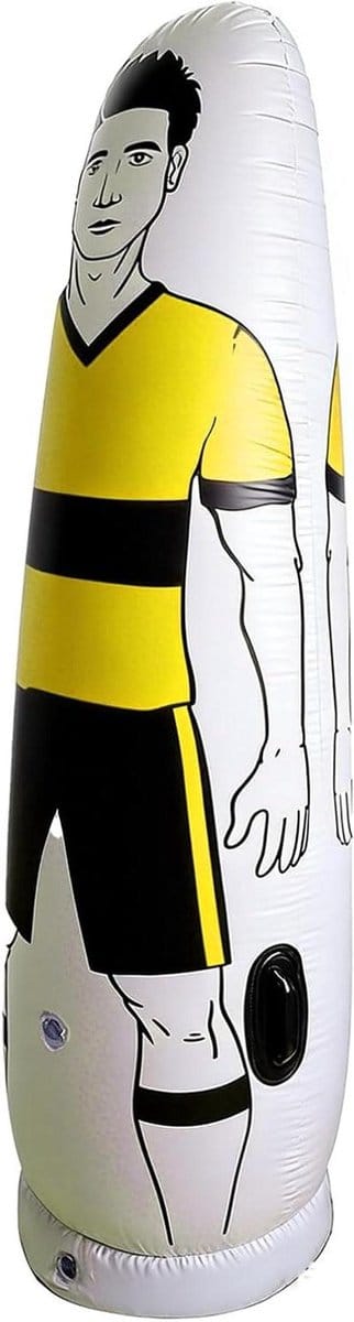 Voetbal Trainingspoppetje - Oefenpop Verdediger - Voetbalvaardigheden Verbeteren - Automatisch Herstel - 160 cm - Geel