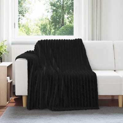 vidaXL - plaid - Zwart - 200 - x - 150 - cm - 0.8 - kg - Fleece