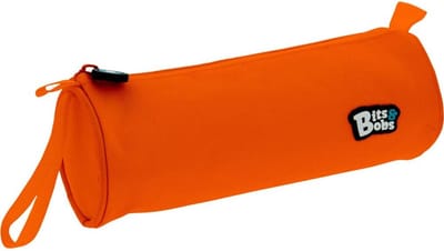 Rond Etui - Opbergtasje - Schoolspullen Opbergen - Comfortabele Handgrepen - 23 x 8 cm - Oranje