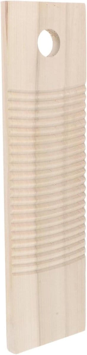 Houten Wasbord - Handwasbord Kleding - Delicate Stoffen Wassen - Stevige Houtstructuur - 45 x 13 cm - Beige