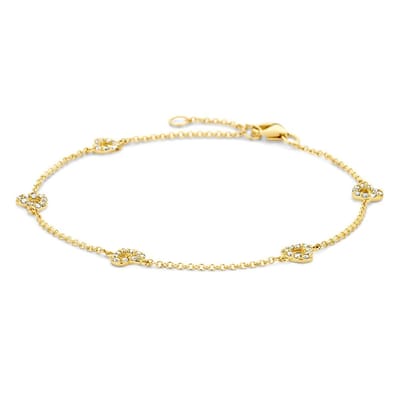 Blush Armband 2211YZI 14k Geelgoud met Zirkonia Hartjes