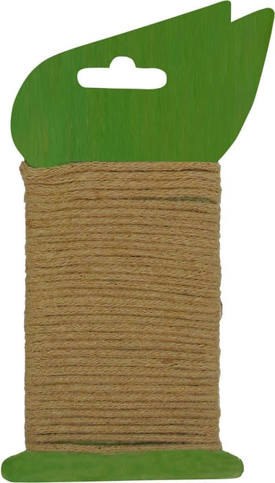 Nature Jute Bindtouw Naturel Met Ijzeren Kern 5 m - Klim-En Geleide Artikel - Natural Ø2.75mm
