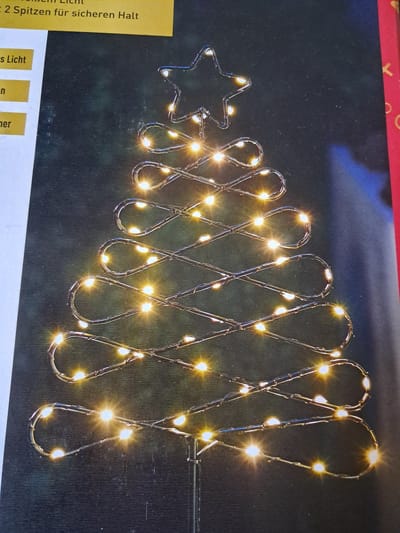 Livarno Home LED Tuinprikker kerst verlichting - Kerstboom - 48 cm - Met 6 uurs Timer
